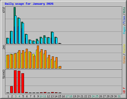 Daily usage for January 2026